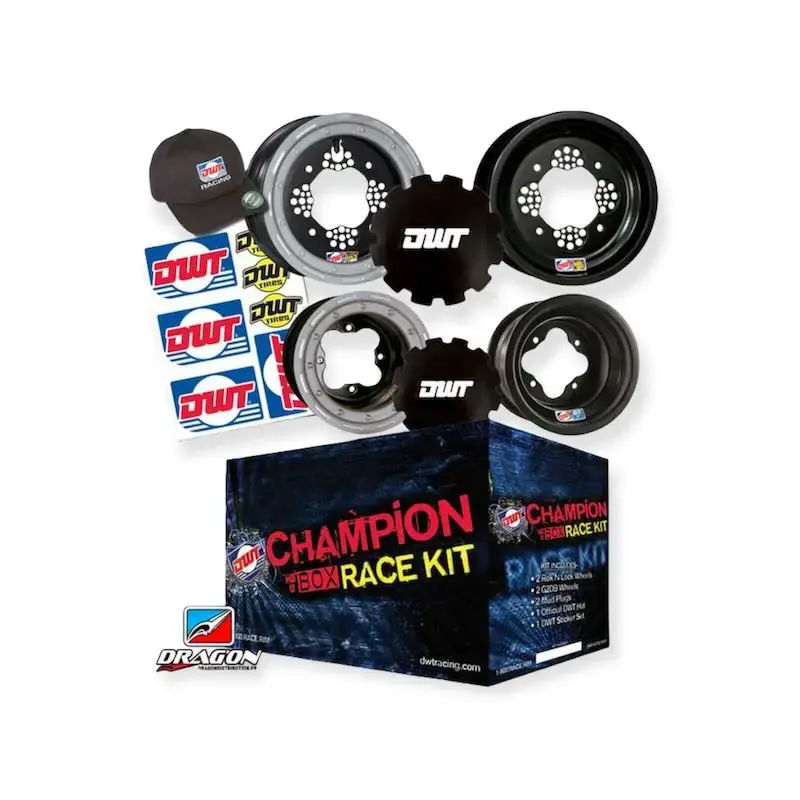 PACK CHAMPION CBM7 DWT KTM INCLUANT 2 JANTES 10X5 4+1 BEADLOCK 4X156 (DOURO2-014-459) et 2 JANTES 9X8 3+5 BEADLOCK 4X110 Jusqu&rsquo;à Épuisement Des Stocks