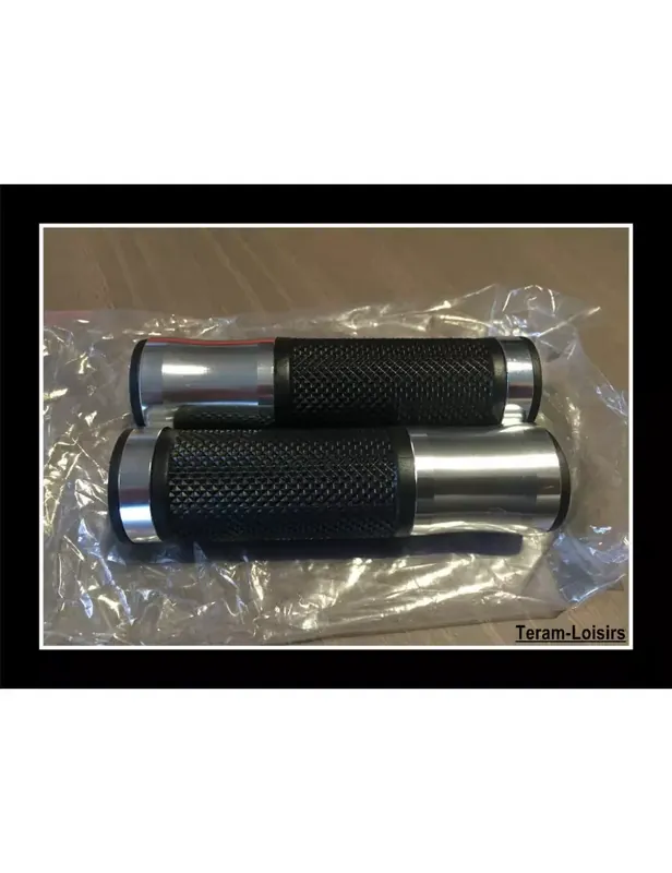 Promotion Saisonnière Poignée pour Guidon de Moto en 22 mm / Aluminium Gris et Noir UNIVERSEL