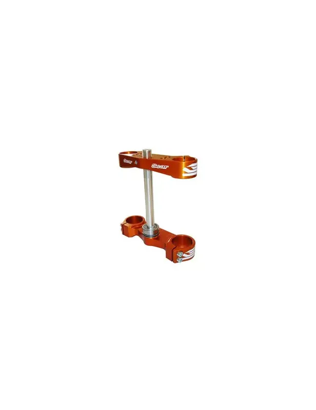 Dernier Modèle Té de fourche SCAR Offset 22mm orange KTM SX65