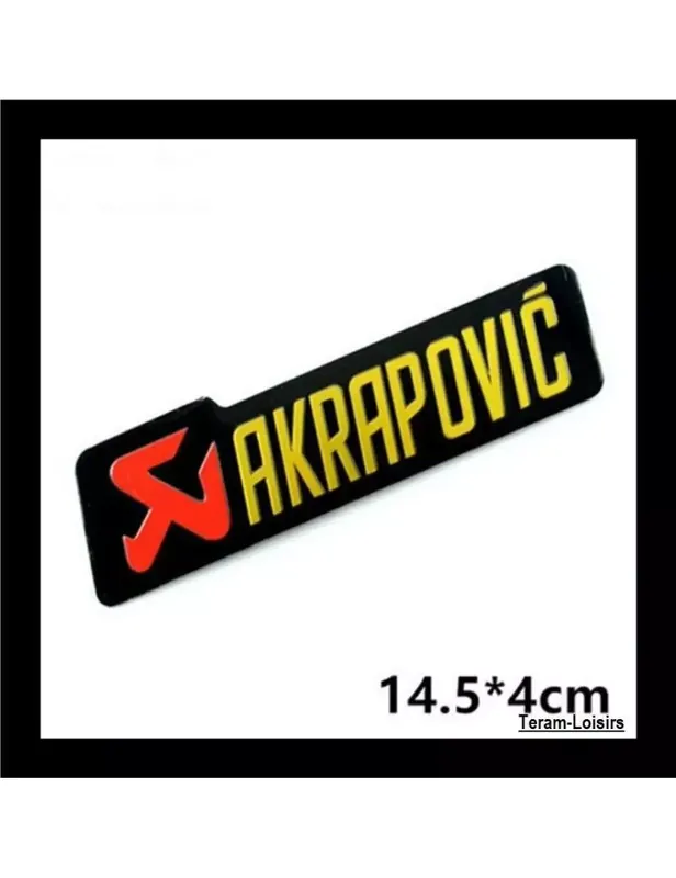 Solde Plaque Aluminium Haute Température AKRAPOVIC pour Silencieux Auto Moto Quad NEUF