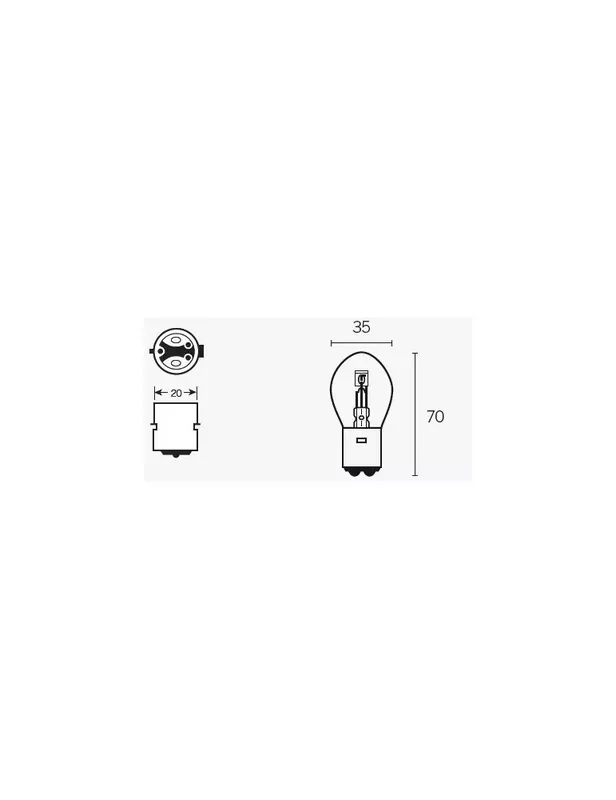 Acheter Direct Ampoule V PARTS B35 12V/35/35W culot BA20D 10pcs