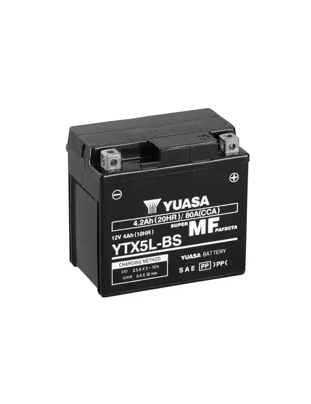 Populaire Batterie YUASA YTX5L-BS sans entretien livrée avec pack acide