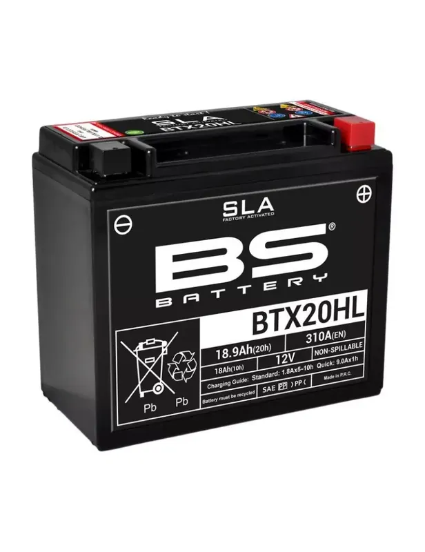 Authentique Batterie BS BATTERY BTX20HL SLA sans entretien activée usine