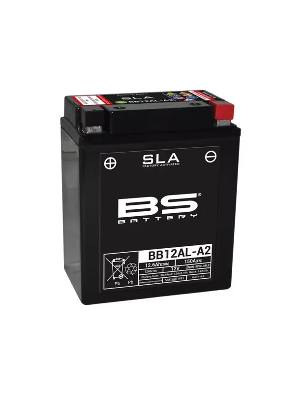 Batterie BS BATTERY BB12AL-A2 SLA sans entretien activée usine Authentique