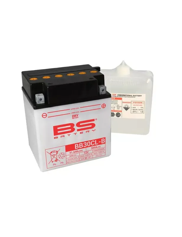 Batterie BS BATTERY BB30CL-B haute performance livrée avec pack acide Dernière Chance
