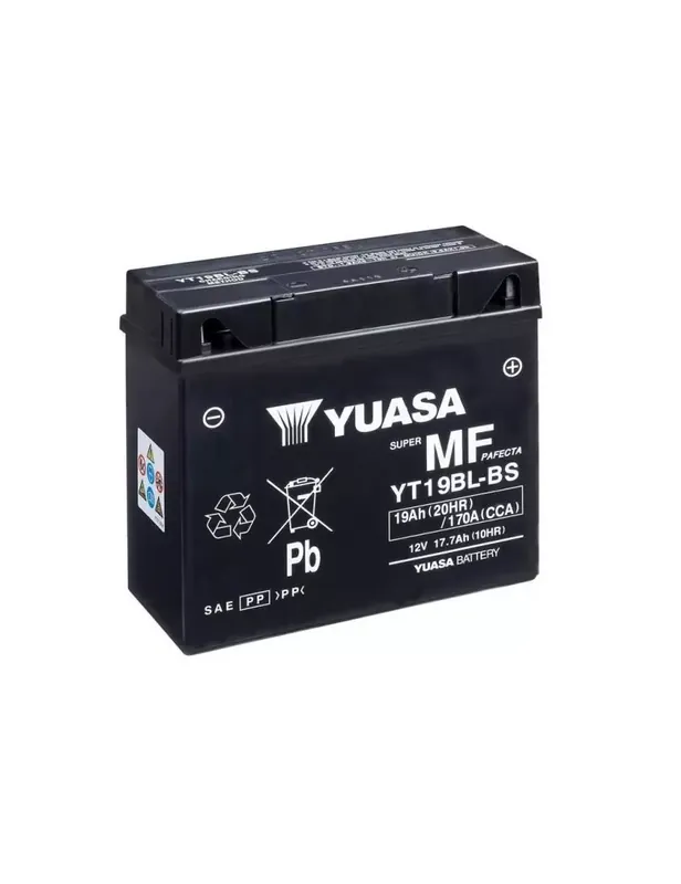Batterie YUASA YT19BL-BS sans entretien livrée avec pack acide Commander Maintenant