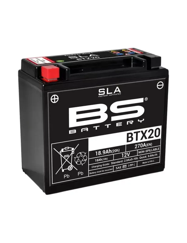Batterie BS BATTERY BTX20 SLA sans entretien activée usine Retour Gratuit