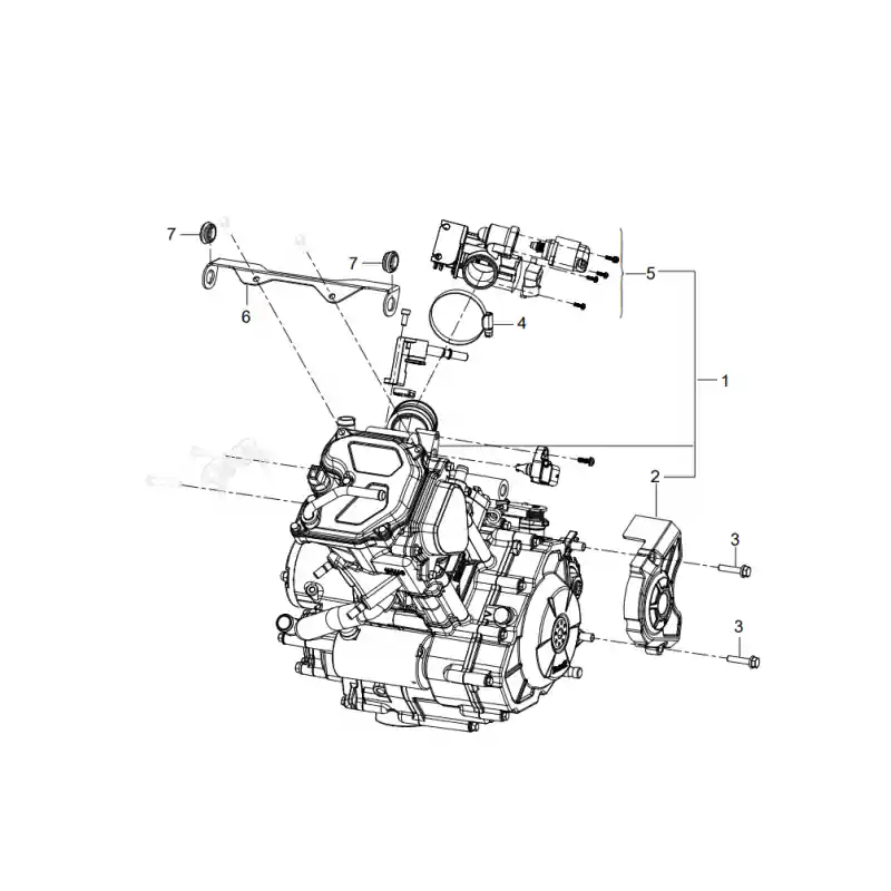 Prix Promo Moteur / Corps Injection 1 - MOTEUR COMPLET SRV 125 2024
