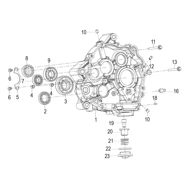 Carter Moteur Droit 1 – CARTER MOTEUR DRT SRV 125 Quantité Limitée