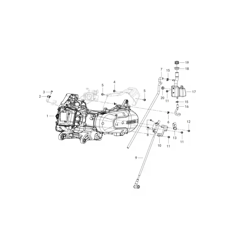 Moteur / Bobine / Vase d'Expension 14 - VIS M6X16 QJ Produit De Marque