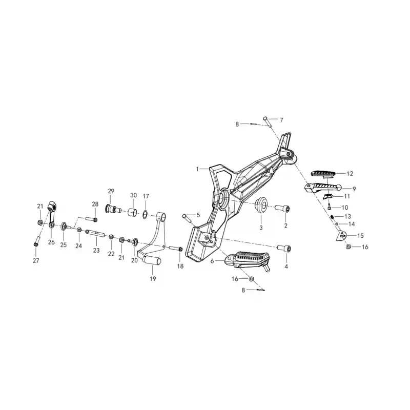 Reposes Pieds Gauche 8 - GOUPILLE 2X18MM QJ Prix Réduit