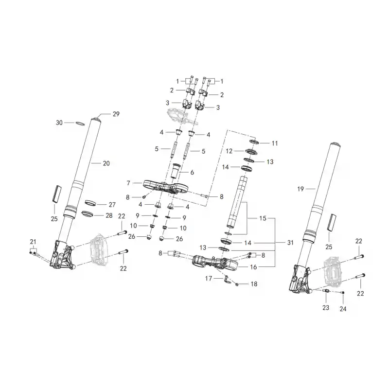 Fourche 21 - VIS M6X30 QJ Réduction