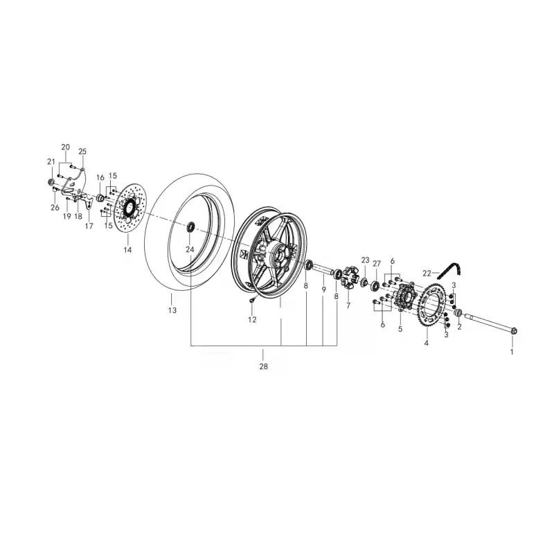 Prix Cassé Roue Arrière 20 – VIS M8X25 QJ