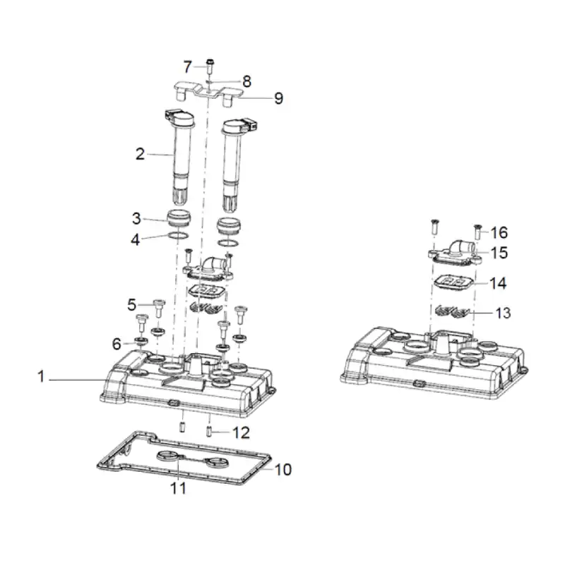 Top Vente Couvre Culasse 7 – VIS M6X16 QJ