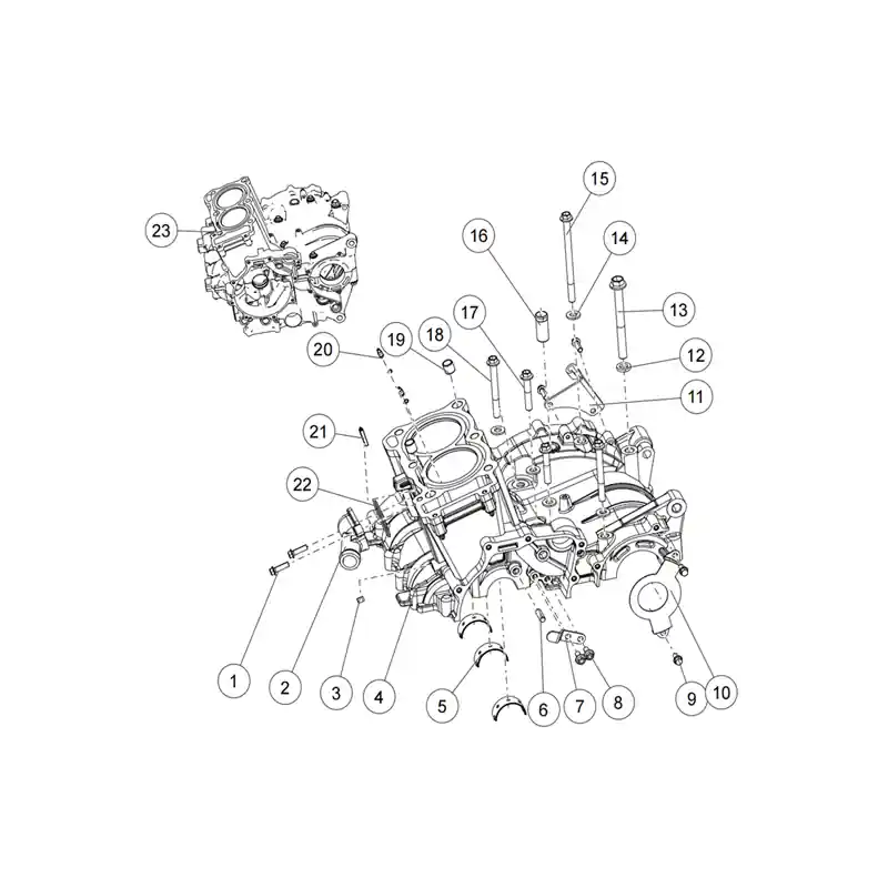 Populaire Carter Moteur Superieur 1 - VIS M6X20 QJ