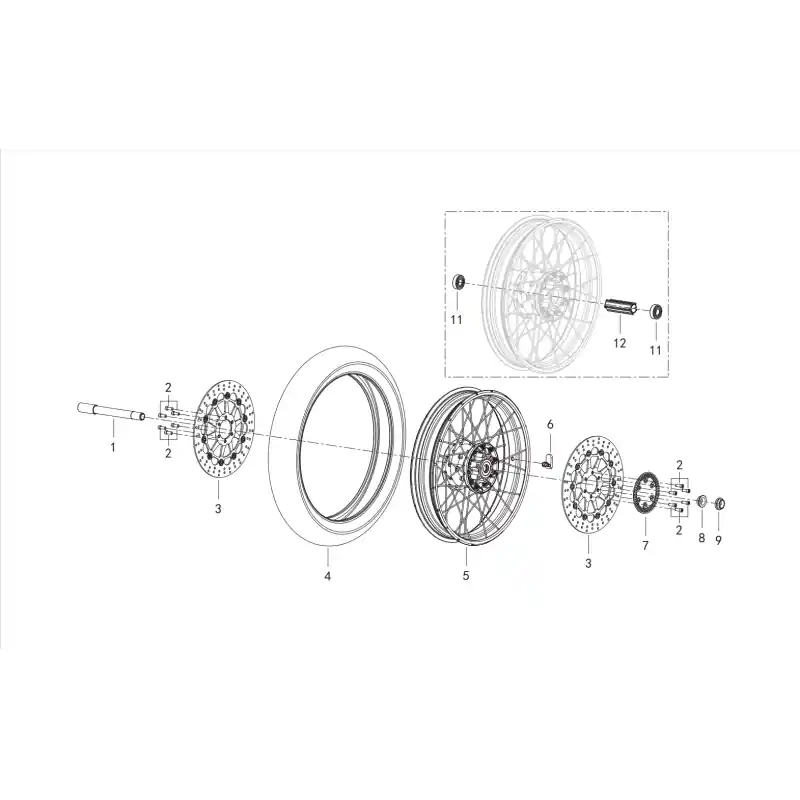 Top Vente Roue Avant 2 – VIS M8X25
