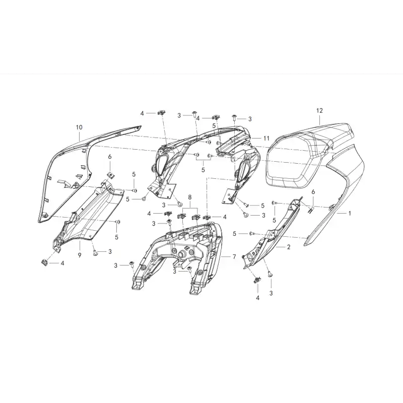 Coque Arrière / Selle Passager 4 – ECROU CAGE M5 QJ Nouvel Arrivage