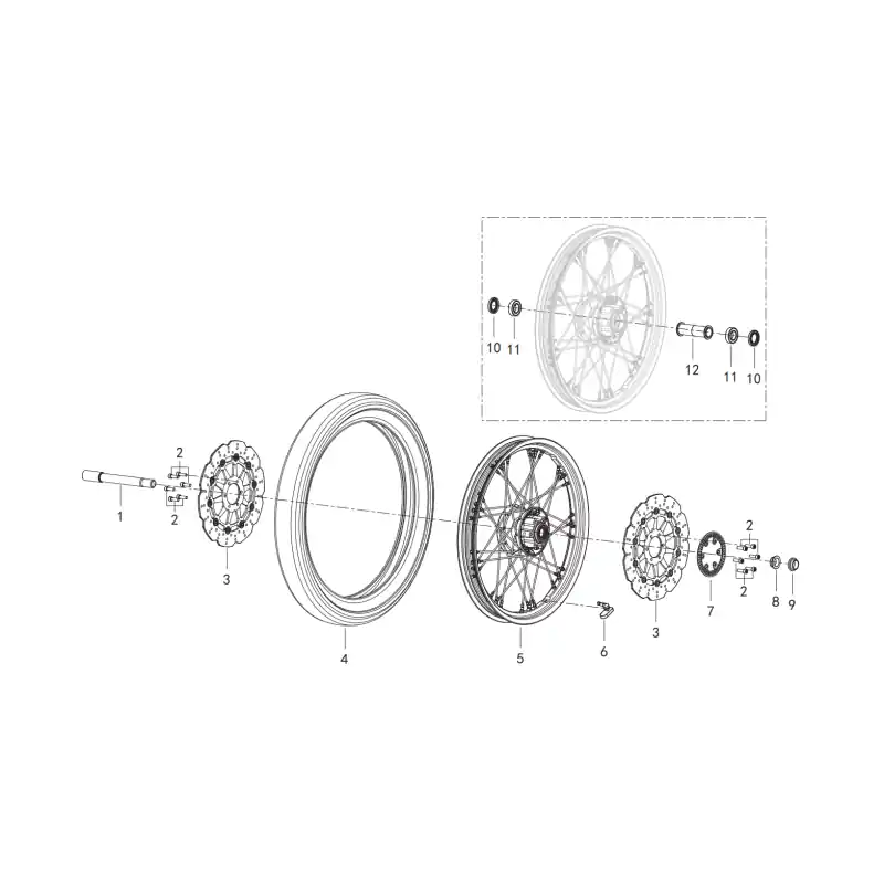 Roue Avant 1 – AXE DE ROUE AVANT SRT 450 Nouvel Arrivage