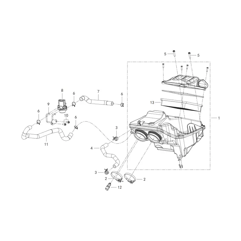 Boitier Filtre à Air 5 – VIS M6X25 QJ Paiement Sécurisé