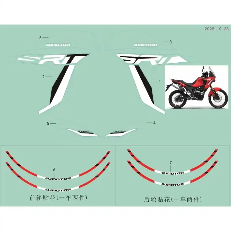 Paiement Sécurisé Sticker Modèle Rouge 1 – STICKER RESERVOIR GAUCHE SRT 125
