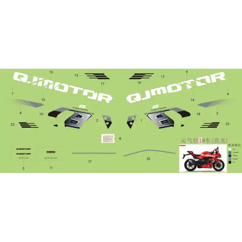 Acheter Direct Sticker Version Rouge 1 – STICKER GAUCHE GB AV SRK800RS ROUGE