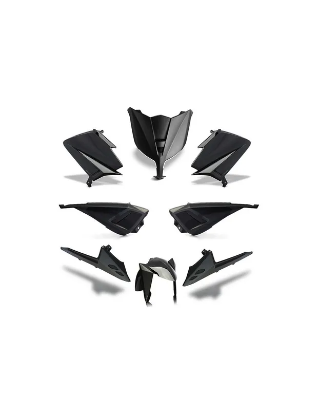 Kit carénage BCD TMAX 530 (face av avec leds) (coques AR sans poignées) (flancs sans rétroviseurs) Offre Limitée