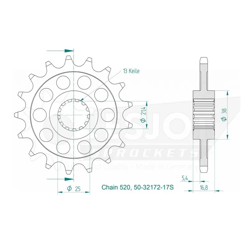 Achetez Aujourd&rsquo;hui Pignon ESJOT Honda XADV 750 17-25