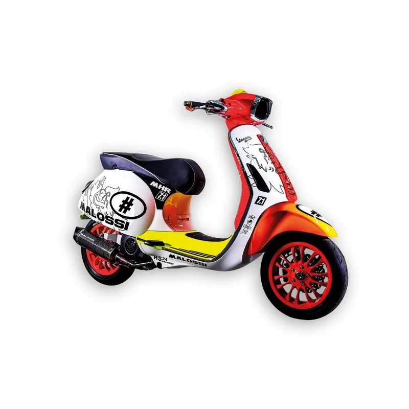 Kit autocollants Vespa Trophee Vespa Primavera 50 2t/4t Primavera 125 4t Vespa Sprint 50 2t/4t Vespa Sprint 125 4t Malossi Quantité Limitée