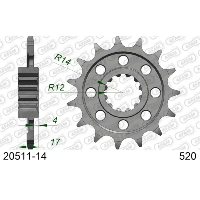 Acheter Direct Pignon 14 dents pour chaine 520