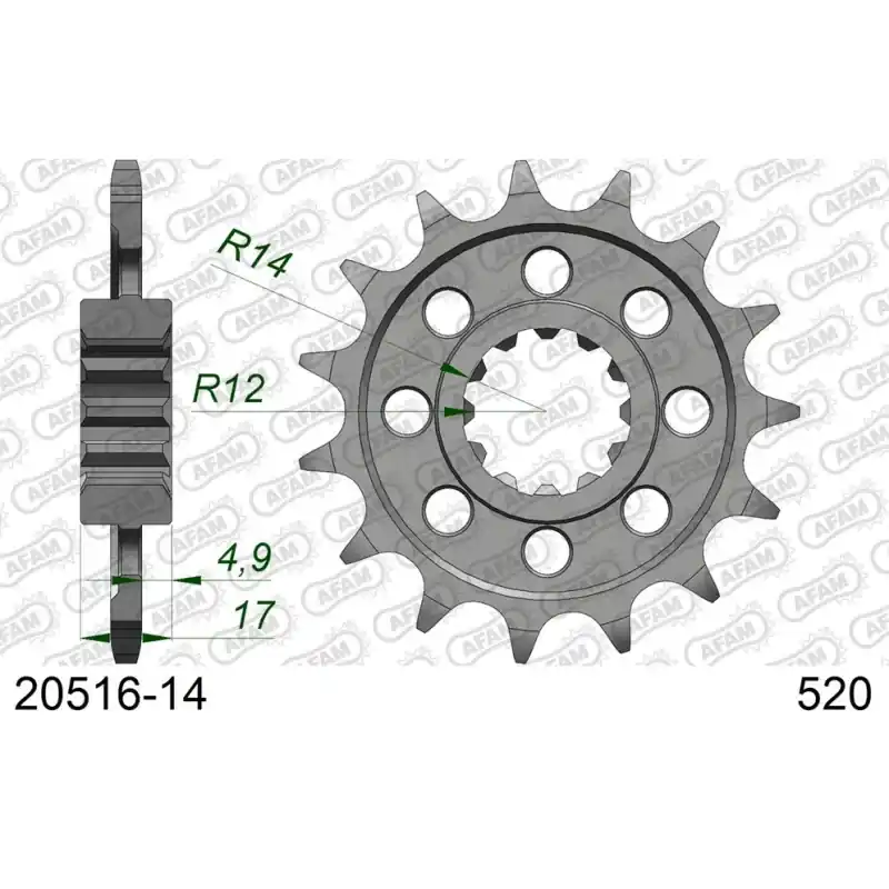 Vente Directe Pignon 14 dents pour chaine 520
