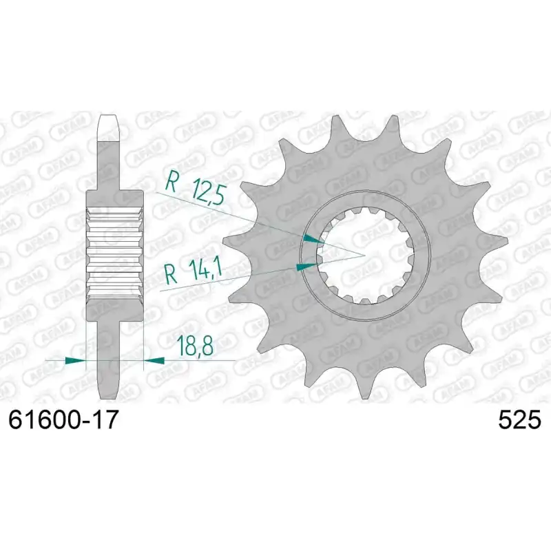 Meilleur Choix Pignon 17 dents pour chaine 525