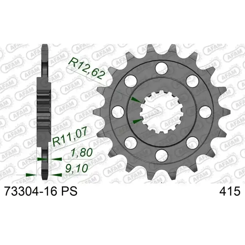 Pignon 16 PS dents pour chaine 415 KTM MOTO3 Acheter Direct