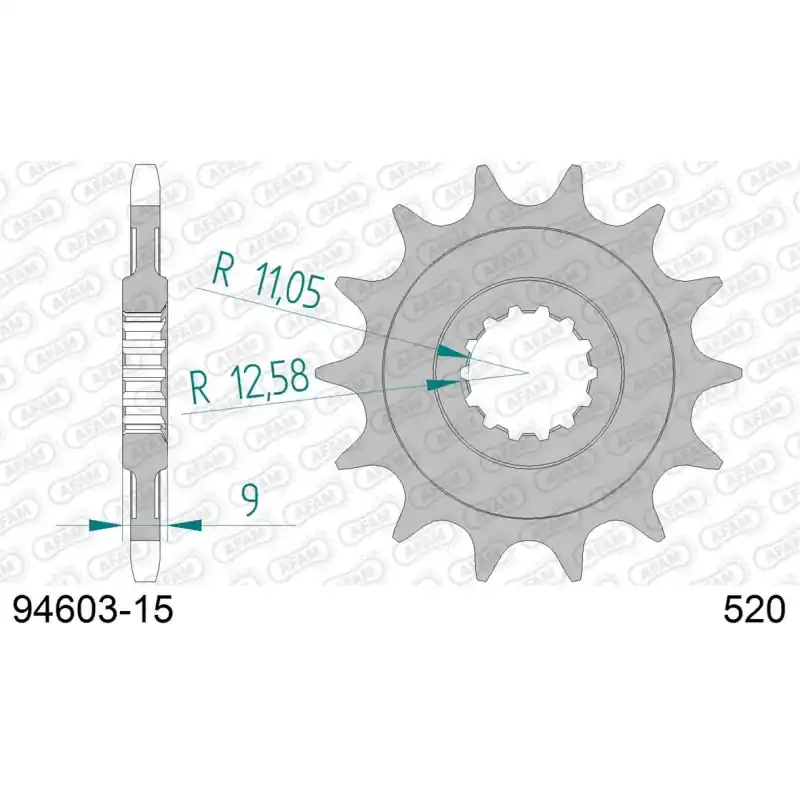 Pignon 15 dents pour chaine 520 Acheter Direct
