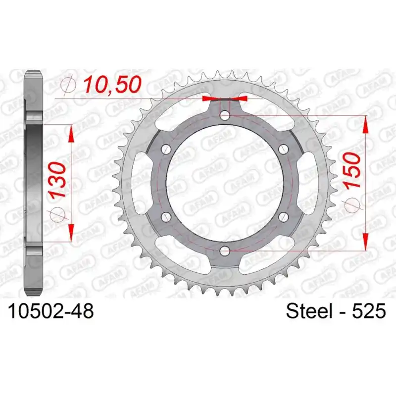 Meilleur Choix Couronne Acier 48 dents pour chaine 525