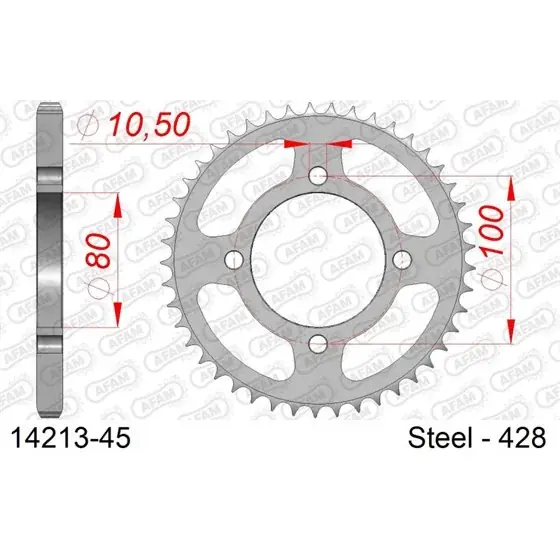 Super Prix Couronne Acier 45 dents pour chaine 428