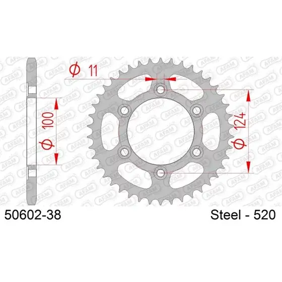 Couronne Acier 38 dents pour chaine 520 Commande En Gros