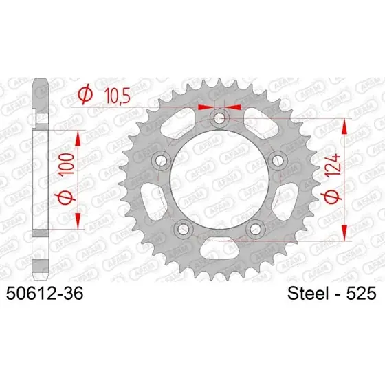 Meilleur Prix Couronne Acier 36 dents pour chaine 525