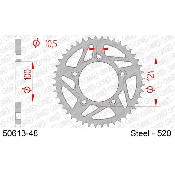 Couronne Acier 48 dents pour chaine 520 Prix Cassé