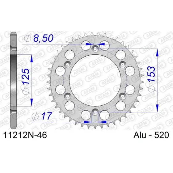 Offre Du Jour Couronne En Alu 46 dents pour chaine 520