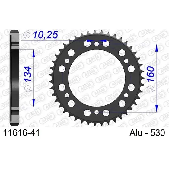 Couronne En Alu 41 dents pour chaine 530 Super Prix
