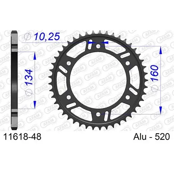 Solde Couronne En Alu 48 dents pour chaine 520