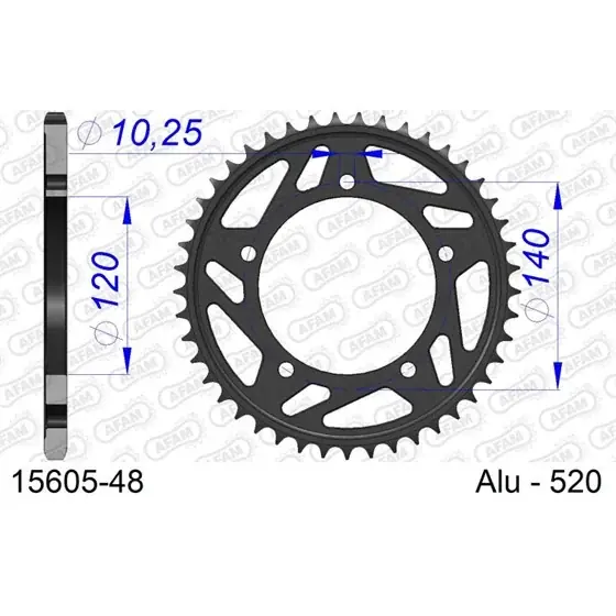 Couronne En Alu 48 dents pour chaine 520 Meilleur Prix