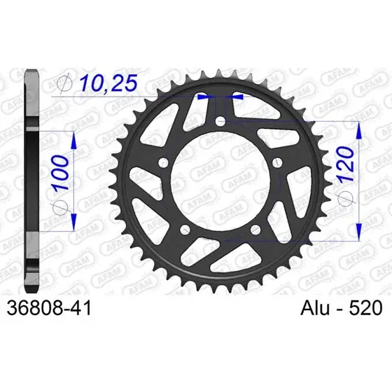 Couronne En Alu 41 dents pour chaine 520 Populaire