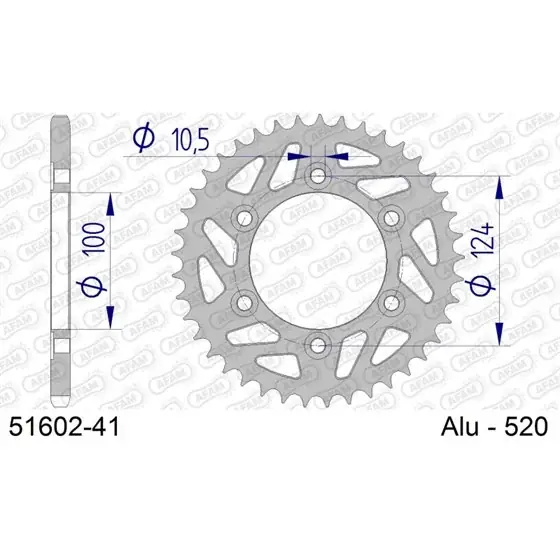 Bon Plan Couronne En Alu 41 dents pour chaine 520