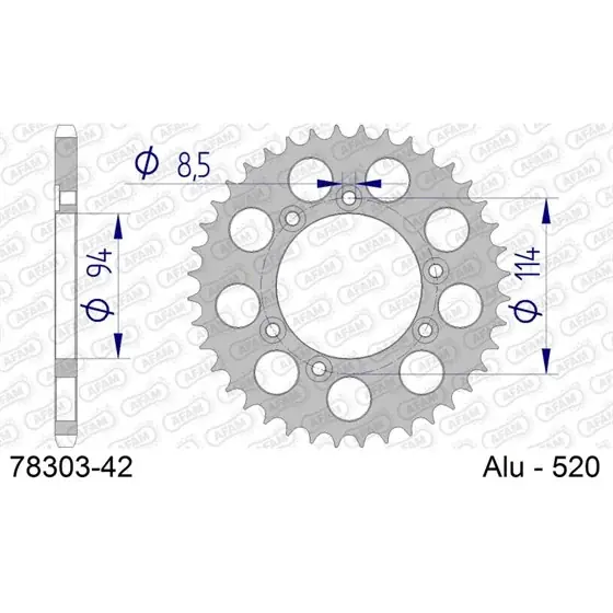 Achetez Aujourd'hui Couronne En Alu 42 dents pour chaine 520