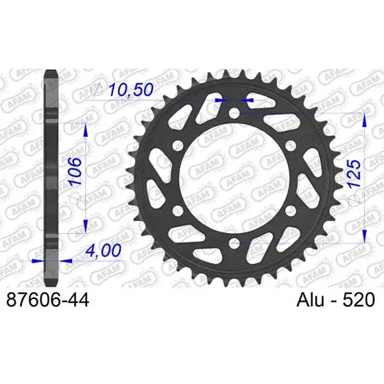 Couronne En Alu 44 dents pour chaine 520 Acheter Direct