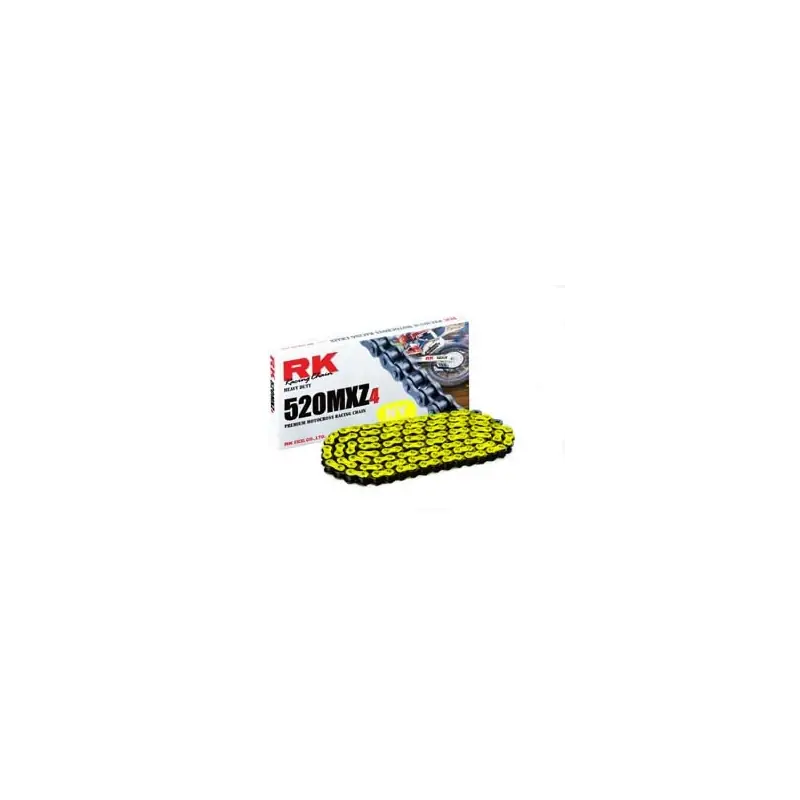 Usine Directe Chaine RK NY520MX Motocross Ultra Renforcée Pas de 520 – Couleur Jaune