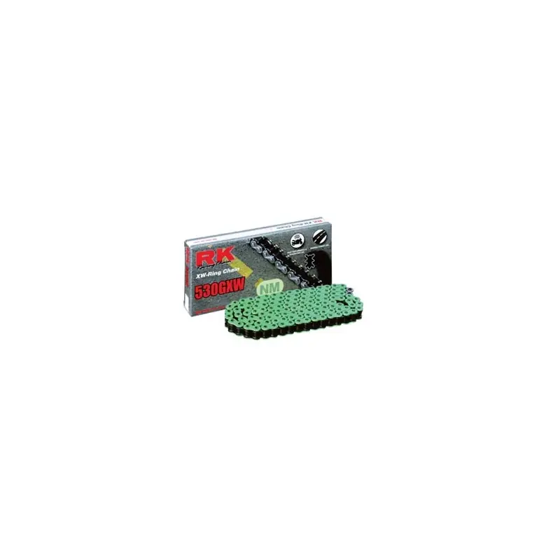 Chaine RK NM530GXW XW'Ring Ultra Renforcée Pas de 530 – Couleur Verte Usine Directe