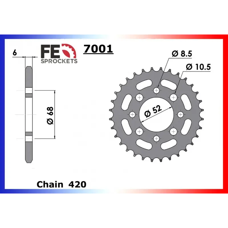 Achat Immédiat Couronne Acier 48 dents pour chaine – France Equipement 0401.7001.48