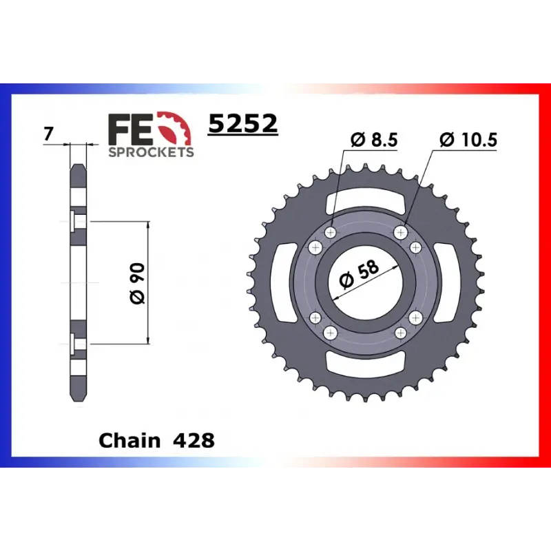 Meilleur Prix Couronne Acier 59 dents pour chaine 428 – France Equipement 2412.5251.59
